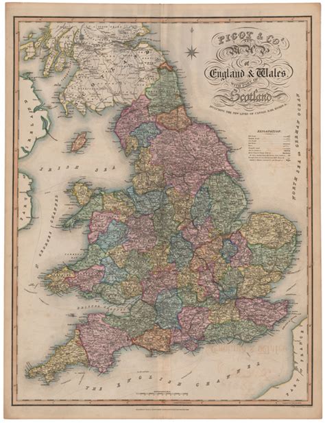 Pigot & Co's New Map of England & Wales with Part of Scotland ...