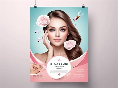 Beauty Care Poster Template 3d Premium Ai Generated Image