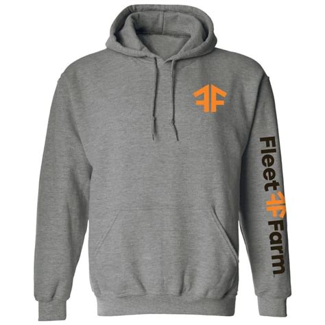 Fleet Farm Mens Graphite Ff Pullover Logo Hoodie By Fleet Farm At