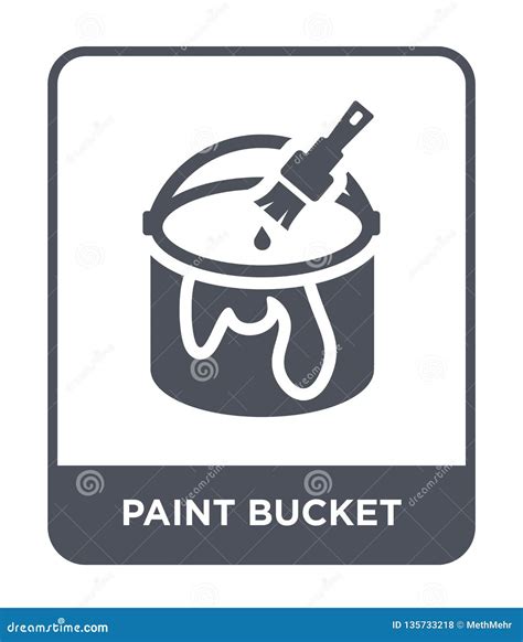 Paint Bucket Icon In Trendy Design Style Paint Bucket Icon Isolated On