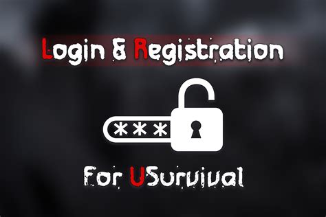 Login Extended Registration For Usurvival Integration Unity Asset