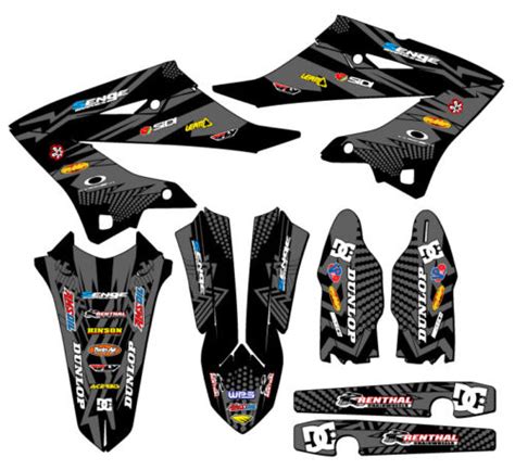 2023 2025 YZ 125X MAYHEM Black Senge Graphics Kit Compatible With