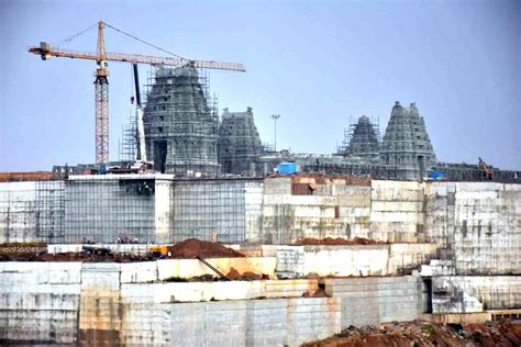 Yadadri Bhuvanagiri (Telangana): The under-construction main temple ...