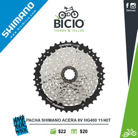 Pacha SHIMANO MTB ACERA 8v CS HG400 11 40T Bicio Tienda Taller De