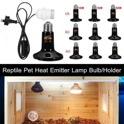 Ceramic Heat Emitter Reptile Pet Brooder Lamp Bulb E Socket Infrared