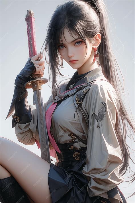 Premium Photo | Anime female warrior character