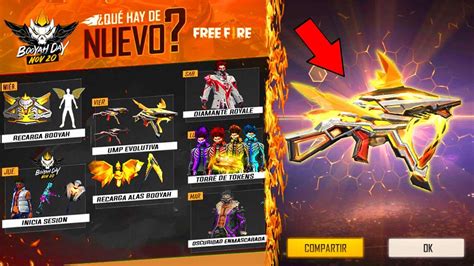 NUEVA AGENDA SEMANAL DE FREE FIRE UMP EVOLUTIVA SKIN LEGENDARIA