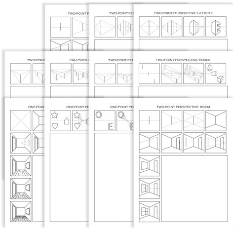 Drawing Two Point Perspective Worksheet Dice Worksheets Library