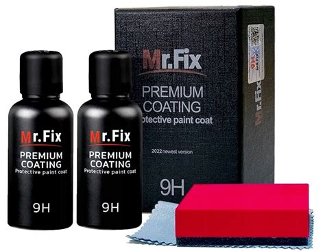 POWŁOKA CERAMICZNA LAKIER 9H MR FIX 2x 30 ML CERAMIKA GĄBKA RĘCZNIK