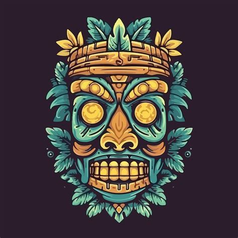 Premium Vector | Hawaiian tribal tiki mask