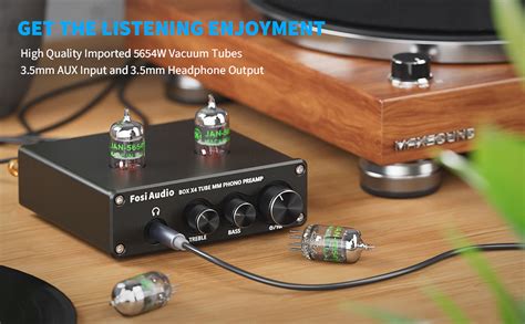 Fosi Audio Box X Phono Preamp With Jan W Vacuum Tubes For Mm