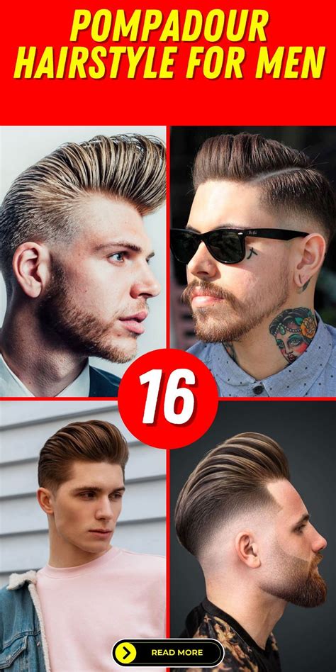 Rockabilly Revival Pompadour Hairstyle For Men With A Short Edgy