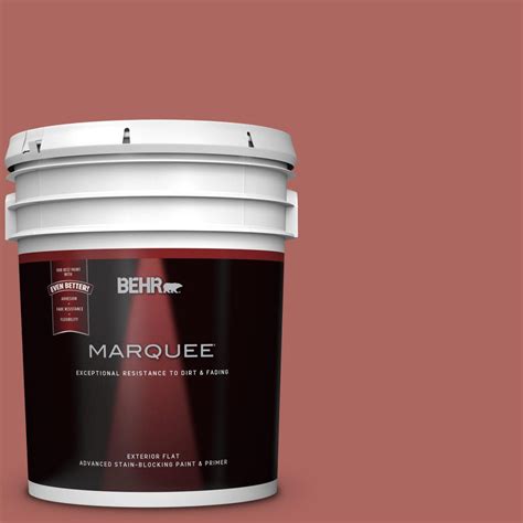 BEHR MARQUEE 5 Gal PPU2 13 Colonial Brick Flat Exterior Paint 445305