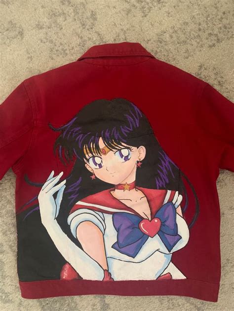 Sailor Mars Rei Hino from Sailor Moon hand painted upcycled red Bill ...