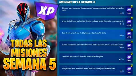 Como Completar Todas Las Misiones De La Semana 5 Temporada 2 Fortnite