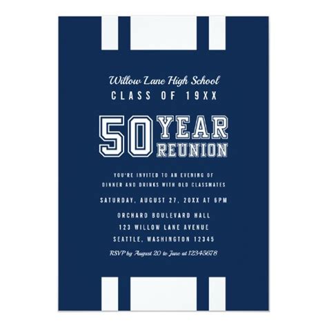 50th Class Reunion Invitation