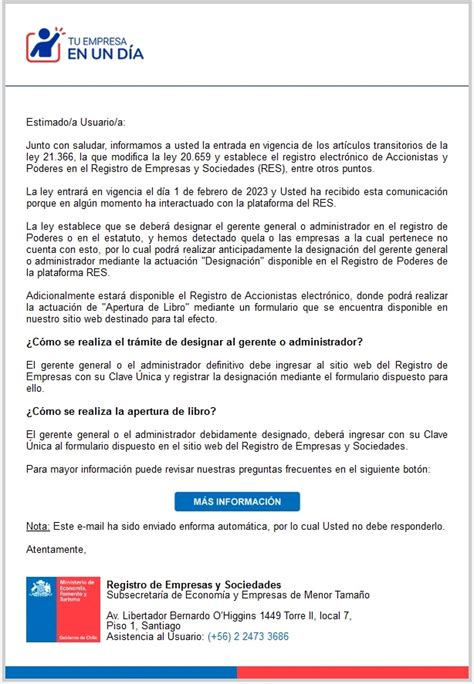 Registro De Accionistas DN DeNegocios Cl