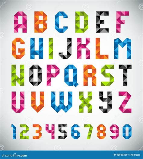 Mosaic Font Stock Vector Illustration Of Font Design