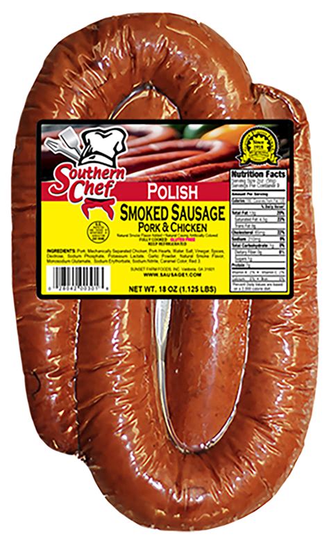 Southern Chef Polish Smoked Sausage 18 Oz Sunset Farm Foods