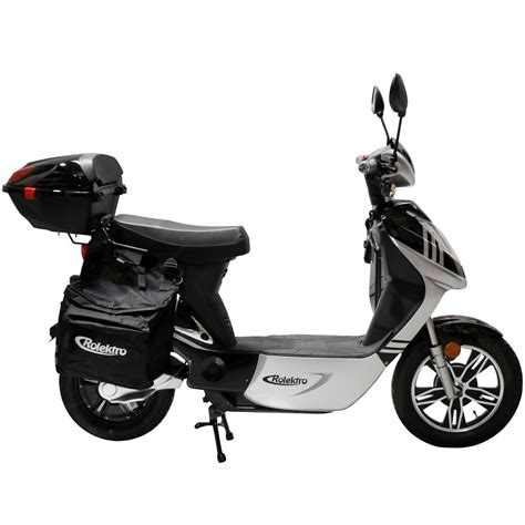 Rolektro Elektroroller Eco City 45 V 2 Plus 45 Km H Schwarz Silber