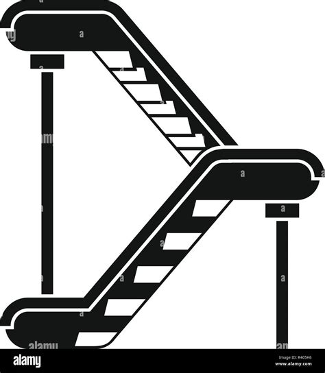 Double Escalator Icon Simple Illustration Of Double Escalator Vector