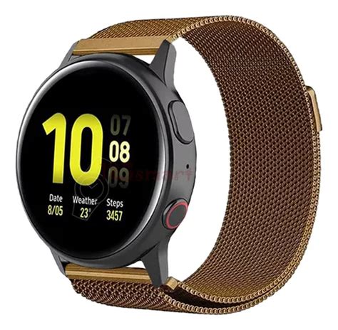 Pulseira Milanese Para Haylou Gst E Xiaomi Maimo Cor Cobre Largura 22