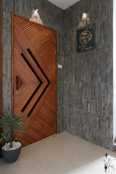 modern  hdhmr door  deco paint  warm walnut stylish entrance