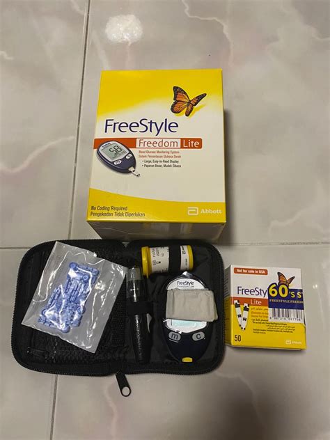 Freedom Lite Blood Glucose Monitor Test Strips Health Nutrition