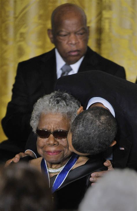 Maya Angelou And Barack Obama