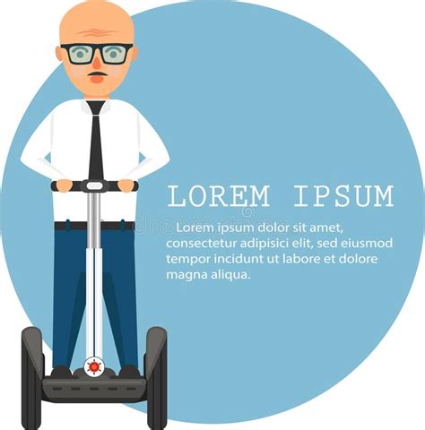 Hombre De Negocios Joven En El Ejemplo Segway Del Vector Ilustraci N