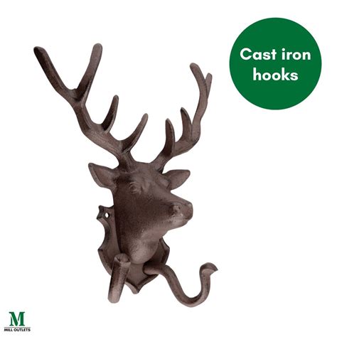 Cast Iron Stag Head Coat Rack Or Hooks Cm X Cm Cast Iron Coat