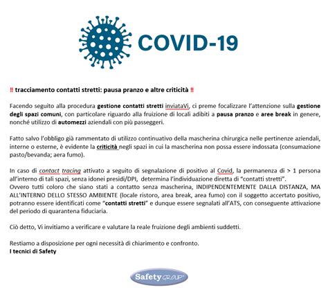 Safety Group Registrazione Webinar Gestione Casi Covid Positivi