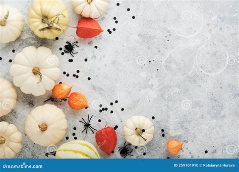 Halloween Festive Autumn Background. Autumn Decor from Pumpkins ...
