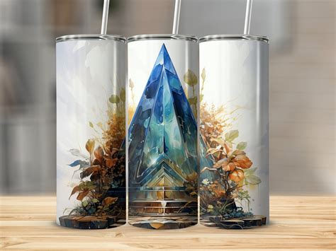 Crystal Pyramid Tumbler Wrap 20 Oz Ounce Skinny Tumbler Wrap