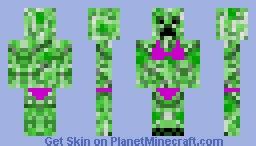 Creeper Bikini Minecraft Skin