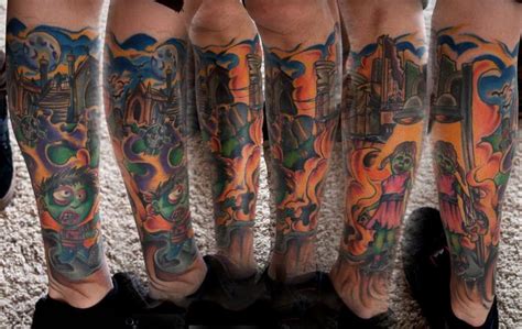 Top More Than 77 Colorful Leg Sleeve Tattoo Best Vn