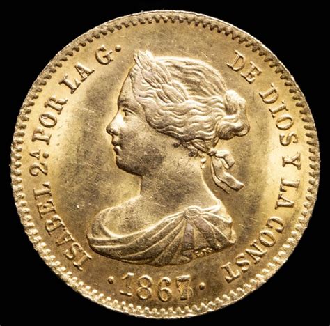 Spanje Isabel II 1833 1868 4 Escudos Madrid 1867 1866 Catawiki