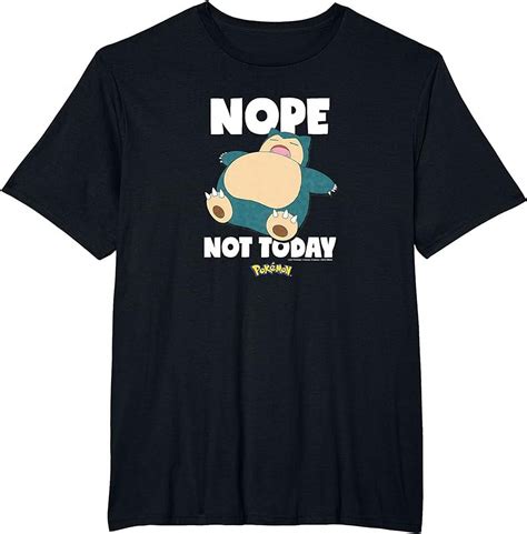 Pokémon Nope Not Today Snorlax T Shirt Leisure classic creativity