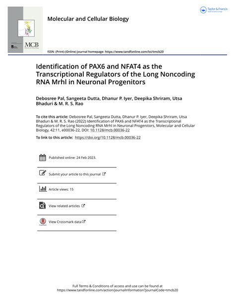 Pdf Identification Of Pax And Nfat As The Transcriptional