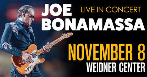 Blues Rock Star Joe Bonamassa Live In Concert At The Weidner Nov 8 2022 Inside Uw Green Bay