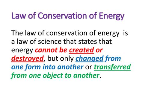 Law Of Energy Conservation Ppt Download