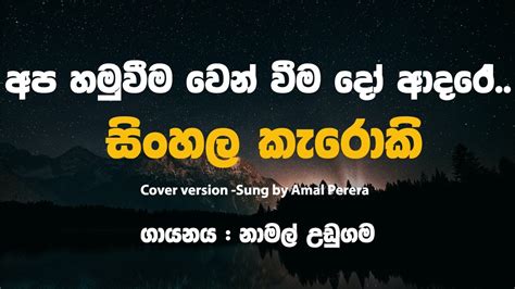 Apa Hamuweema Wenweema Do Adare Namal Udugama Karaoke Sinhala Lyrics Cover Version Amal