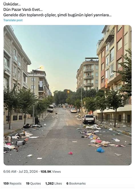 Çöp dolu sokak fotoğrafı Üsküdar da mı çekildi