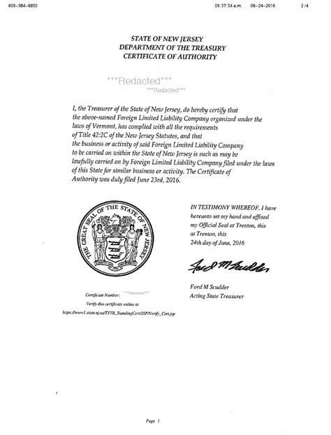 Business Entity Standing Certificate Nj | TUTORE.ORG - Master of Documents