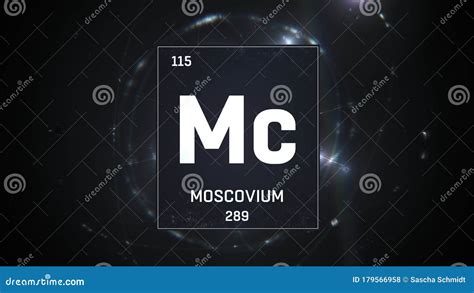 Moscovium As Element 115 Of The Periodic Table 3d Illustration On