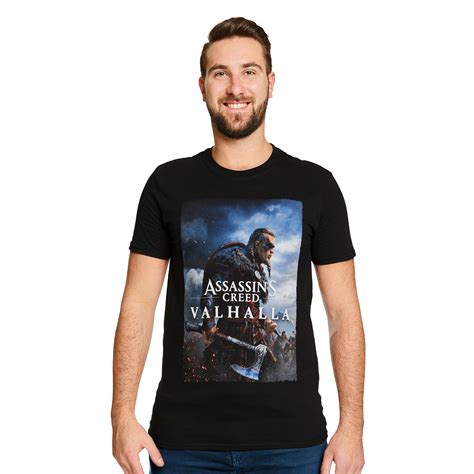 Eivor Valhalla T Shirt Schwarz Assassin S Creed Assassins Creed Elbenwald