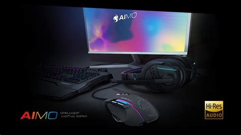 Roccat Roc Khan Aimo Rgb Virtual Surround Sound Black Gaming