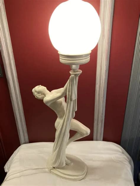 Vintage Art Deco Style Nude Lady Lamp Eur Picclick Fr