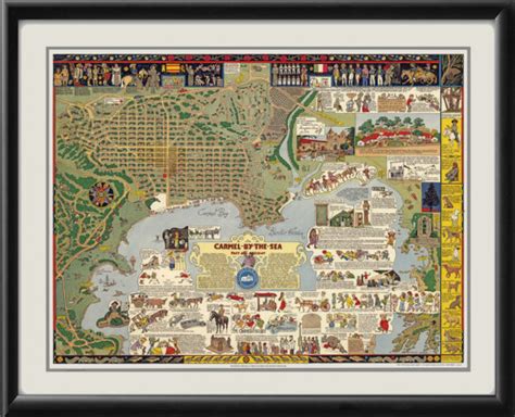 Mission Carmel CA 1852 - Vintage City Maps