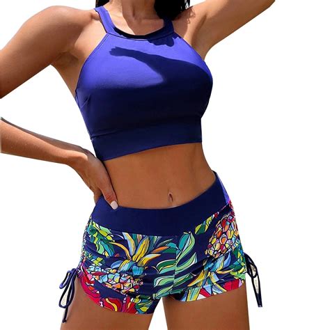 Swimsuits For Girls Clearance High Waisted Two Piece Athletic Bikini